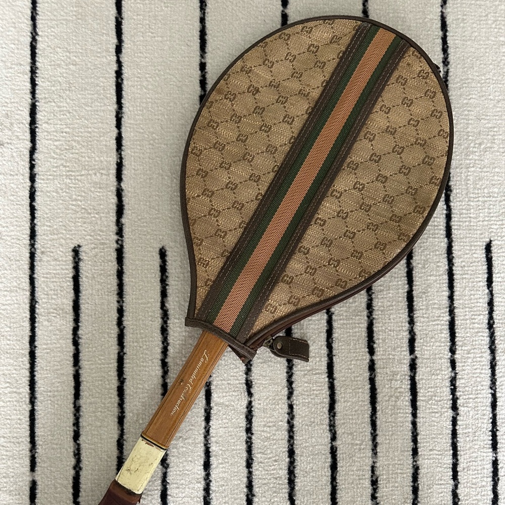 Vintage Gucci GG Monogram Supreme Racket Cover